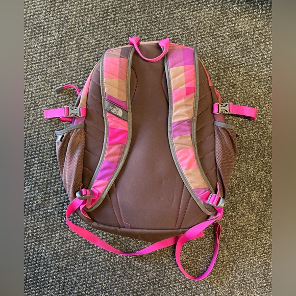 The North Face Wasatch Backpack Book Bag Plaid Pink - Picture 3 of 7
